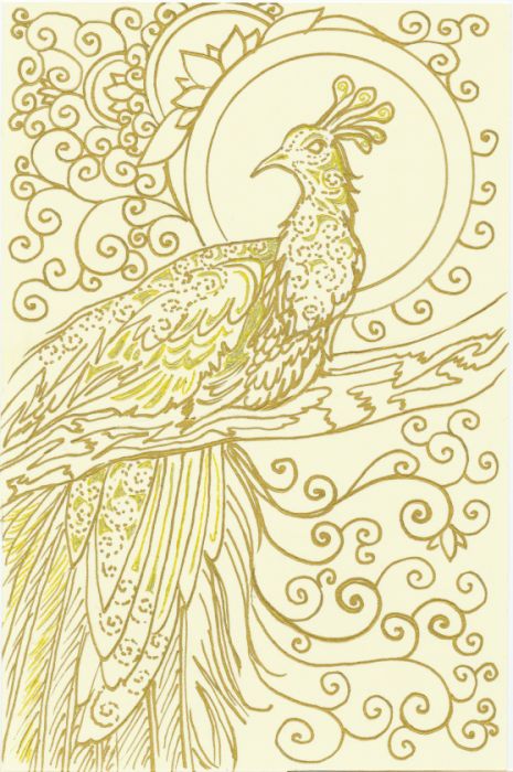Golden Peacock by Kathy Nutt